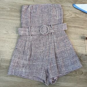 Purple tweed romper